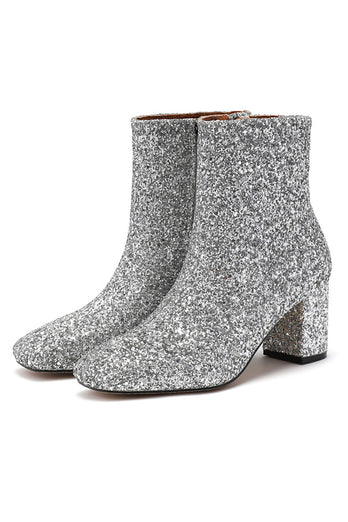 Sparkly Golden Sequins Women's Fashion Boots