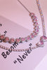 Load image into Gallery viewer, Pink Sparkly Heart Rhinestones Necklace