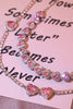 Load image into Gallery viewer, Pink Sparkly Heart Rhinestones Necklace