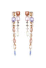 Load image into Gallery viewer, Champagne Crystal Colorful Tassel Stud Alloy Earring