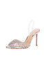 Load image into Gallery viewer, Silver Rhinestone Transparent Strap Stiletto High Heels Sandals