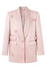 Load image into Gallery viewer, Blush Shawl Lapel Women Blazer with 3D Flowers