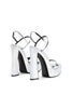 Load image into Gallery viewer, Golden Open Toe Ankle Strap Chunky Heel Sandals