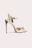 Load image into Gallery viewer, White Pointed Toe Ankle Strap High Heels with Bow