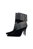 Load image into Gallery viewer, Sparkly Black Beading Ankle Boots with Tassels