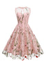 Load image into Gallery viewer, Blush A Line Bateau Neck Sleeves 1950s Dress