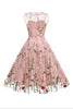 Load image into Gallery viewer, Blush A Line Bateau Neck Sleeves 1950s Dress