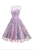 Load image into Gallery viewer, Blush A Line Bateau Neck Sleeves 1950s Dress