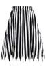 Load image into Gallery viewer, Black Color Block Striped Print Casual Novelty Pirate Costume Skirt