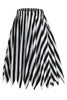 Load image into Gallery viewer, Black Color Block Striped Print Casual Novelty Pirate Costume Skirt