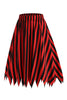 Load image into Gallery viewer, Black Color Block Striped Print Casual Novelty Pirate Costume Skirt