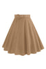 Load image into Gallery viewer, Black Button Front A Line Casual Midi Skirt