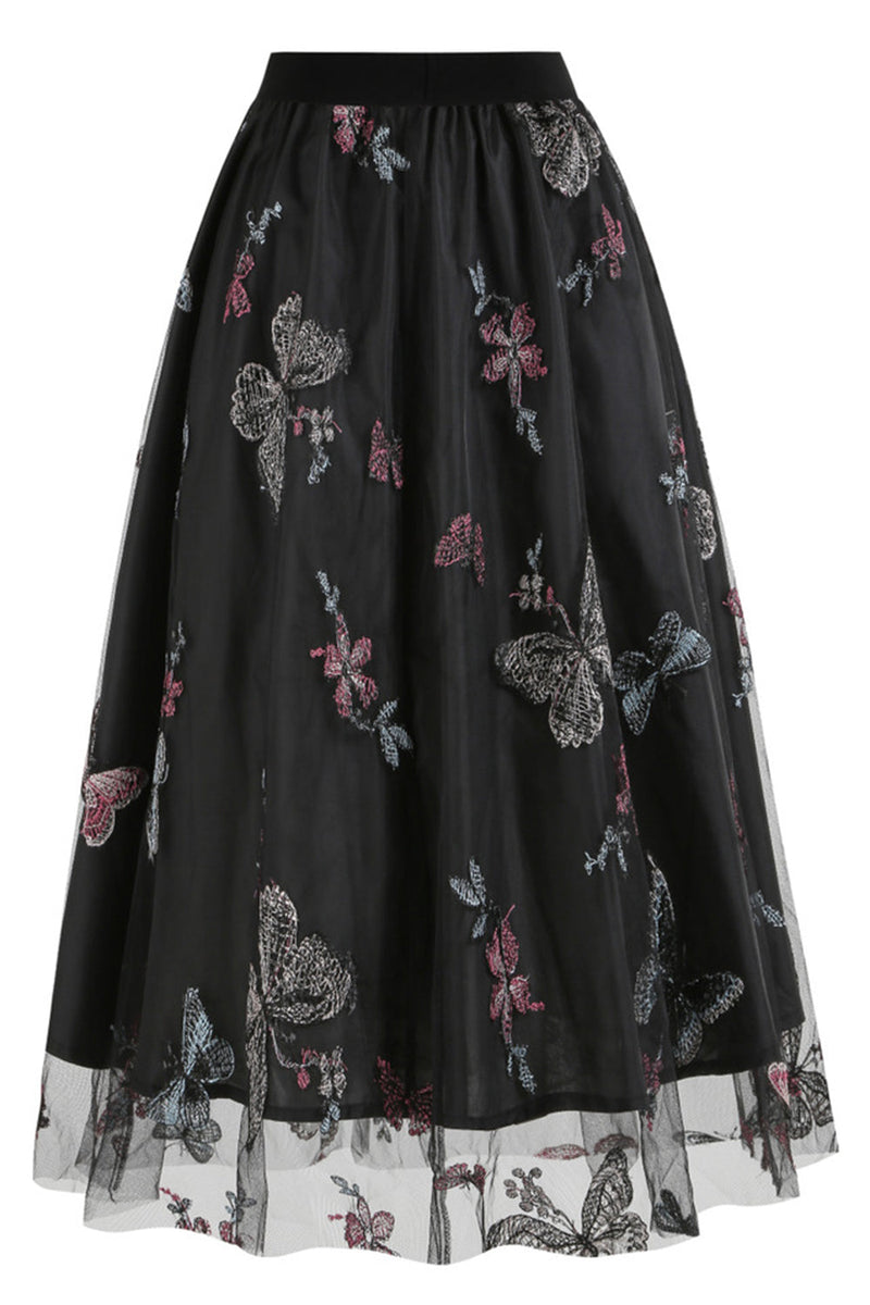 Load image into Gallery viewer, Apricot High Waist Print Chiffon Floral Loose Midi A Line Skirt