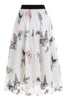 Load image into Gallery viewer, Apricot High Waist Print Chiffon Floral Loose Midi A Line Skirt