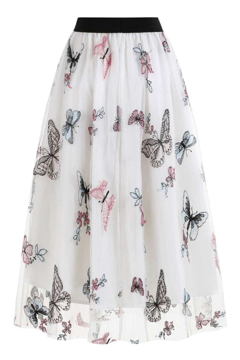 Load image into Gallery viewer, Apricot High Waist Print Chiffon Floral Loose Midi A Line Skirt