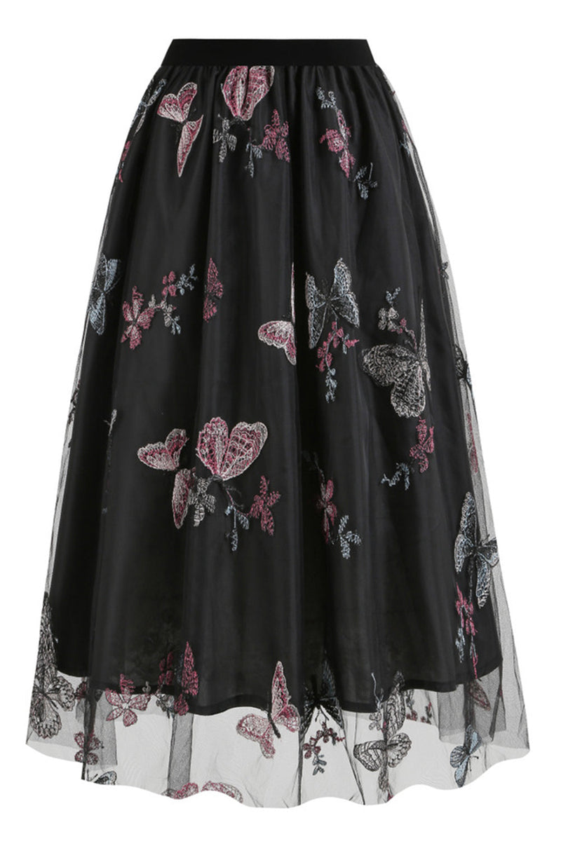 Load image into Gallery viewer, Apricot High Waist Print Chiffon Floral Loose Midi A Line Skirt