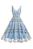 Load image into Gallery viewer, Sparkly Apricot Flower Sleeves Swing 1950s Dress