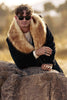 Load image into Gallery viewer, Fluffy Black Shawl Lapel Faux Fur long Men&#39;s Coat