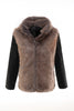 Load image into Gallery viewer, Fluffy Brown Faux Fur Short Men&#39;s Coat with Hood