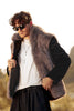 Load image into Gallery viewer, Fluffy Brown Faux Fur Long Sleeves Short Men&#39;s Coat with Hood