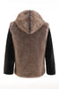 Load image into Gallery viewer, Fluffy Brown Faux Fur Short Men&#39;s Coat with Hood