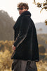 Load image into Gallery viewer, Black Luxury Faux Fur Winter Long Men&#39;s Coat with Long Sleeves