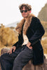 Load image into Gallery viewer, Black Luxury Faux Fur Long Sleeves Long Men&#39;s Winter Outerwear