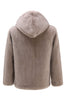 Load image into Gallery viewer, Men&#39;s Khaki Zip-Up Fleece Hoodie Winter Coat