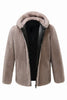 Load image into Gallery viewer, Men&#39;s Khaki Zip-Up Fleece Hoodie Winter Coat