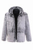 Load image into Gallery viewer, Grey Hooded Midi Men&#39;s Shearling Coat