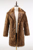 Load image into Gallery viewer, Brown Notched Lapel Long Men&#39;s Shearling Coat with Buttons