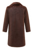 Load image into Gallery viewer, Brown Nothced Lapel Long Shearling Coat for Men