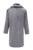 Load image into Gallery viewer, Grey Fluffy Long Sleeve Faux Fur Men&#39;s Coat with Pockets