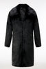 Load image into Gallery viewer, Fluffy Black Faux Fur Men&#39;s Coat with Pockets