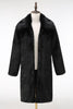 Load image into Gallery viewer, Fluffy Black Faux Fur Men&#39;s Coat with Pockets