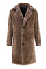 Load image into Gallery viewer, Fluffy Coffee Long Faux Fur Men Coat with Pockets