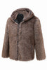 Load image into Gallery viewer, Khaki Men&#39;s Winter Faux Fur Coat Hooded