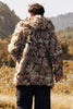 Load image into Gallery viewer, Brown Thick Hooded Long Sleeves Winter Faux Fur Men&#39;s Coat