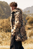 Load image into Gallery viewer, Brown Thick Hooded Long Sleeves Winter Faux Fur Men&#39;s Coat