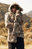 Load image into Gallery viewer, Brown Thick Hooded Long Sleeves Winter Faux Fur Men&#39;s Coat