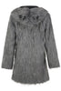 Load image into Gallery viewer, Grey Men&#39;s Faux Fur Coat Long Winter Solid Color Lapel Long Sleeves