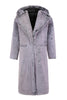 Load image into Gallery viewer, Grey Men&#39;s Winter Hooded Long Faux Fur Coat