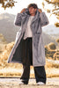 Load image into Gallery viewer, Grey Hooded Long Sleeve Faux Fur Winter Men&#39;s Coat