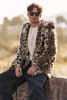 Load image into Gallery viewer, Leopard Mid-Length Faux Fur Winter Men&#39;s Coat