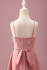 Load image into Gallery viewer, Blush Halter Neck A-Line Chiffon Junior Bridesmaid Dress with Ruffles