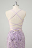 Load image into Gallery viewer, Lilac Mermaid Spaghetti Straps Corset Sequin Long Prom Dress