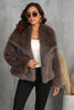 Load image into Gallery viewer, Fluffy Black Turn Lapel Faux Fur Winter Coat