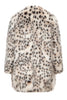 Load image into Gallery viewer, White Leopard Print Over Size Women&#39;s Fur Coat