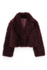 Load image into Gallery viewer, Burgundy Lapel Short Women&#39;s Fur Coat