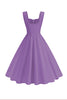 Load image into Gallery viewer, Blue Square Neck A-Line Midi 1950s Dress